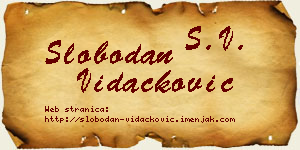 Slobodan Vidačković vizit kartica